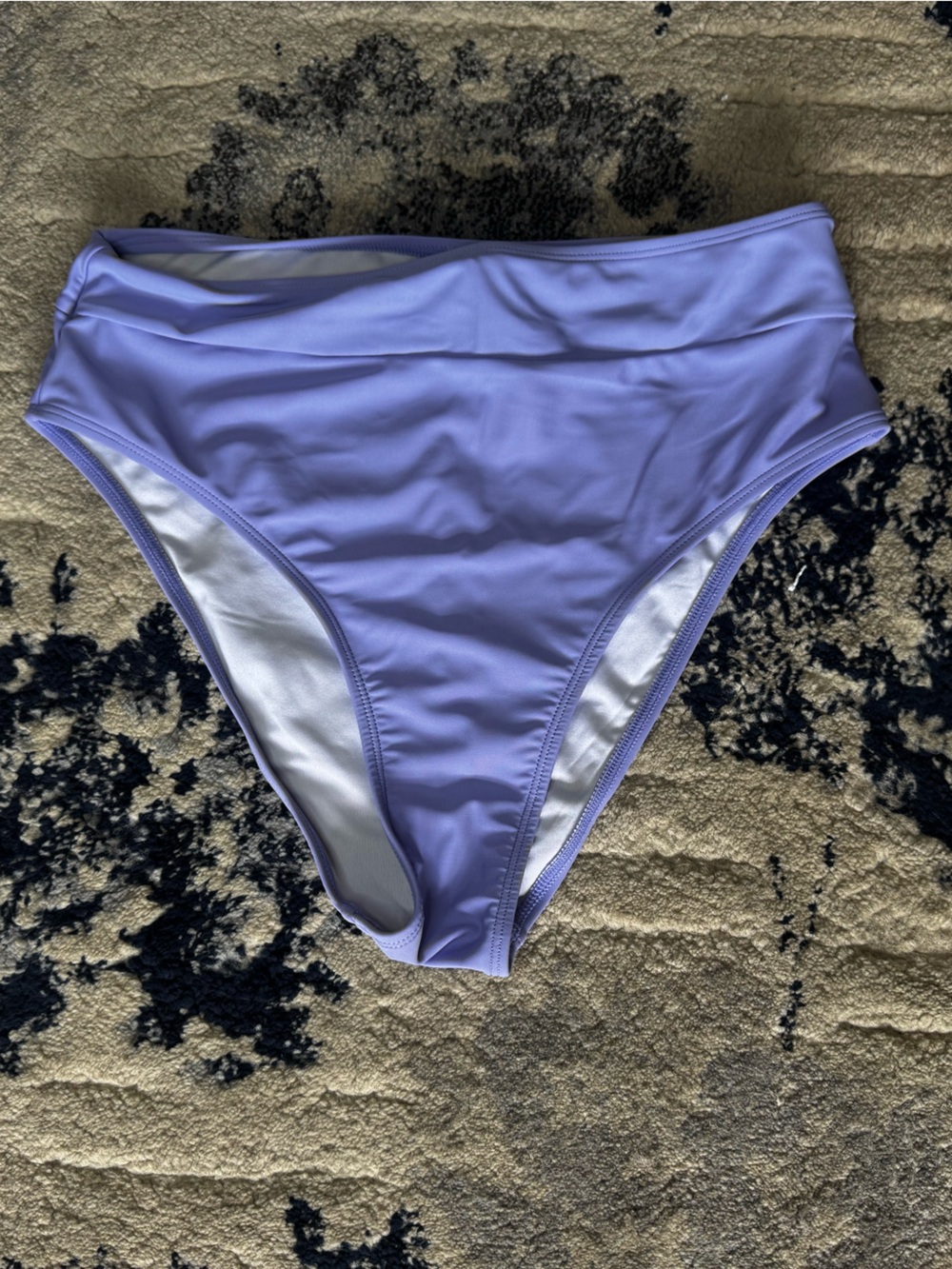 Cupshe Lavender High-Waist Bikini Bottoms